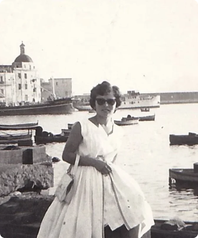 Anna Di Costanzo, Luigi's mother, in the kitchen at Luigi Delicatessen